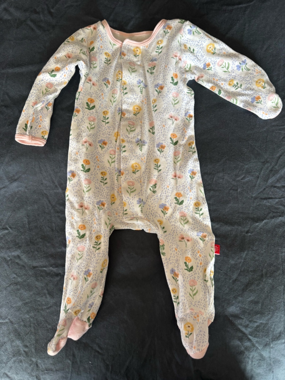 Magnetic Me organic cotton footie 3-6 months